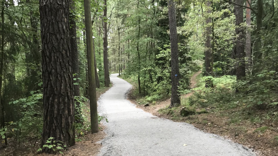 Ett joggingspår. 