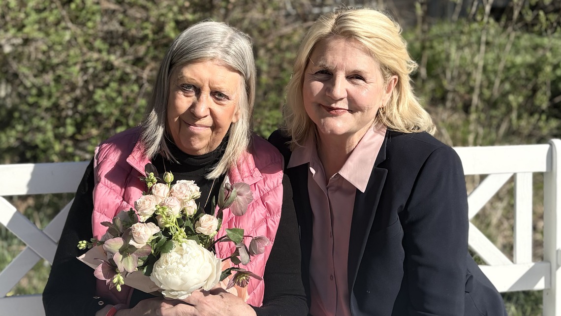 Ingrid Dyhl&eacute;n T&auml;ckman tillsammans med kultur- och fritidsn&auml;mndens ordf&ouml;rande Gunilla Bellman (KD).