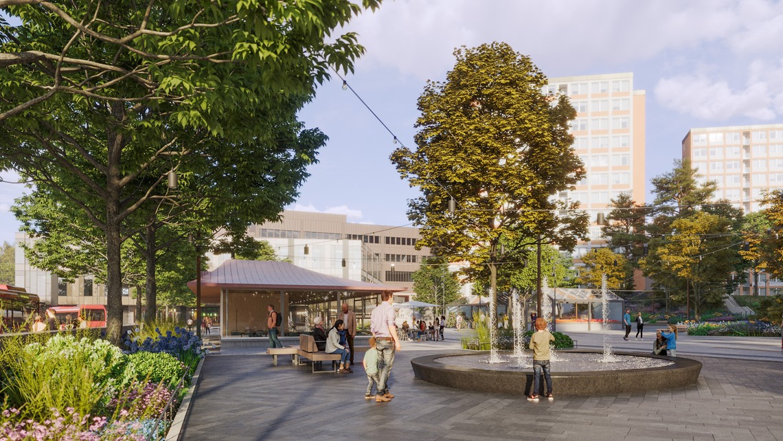 Illustrationen visar nya M&ouml;rbyplans font&auml;n.